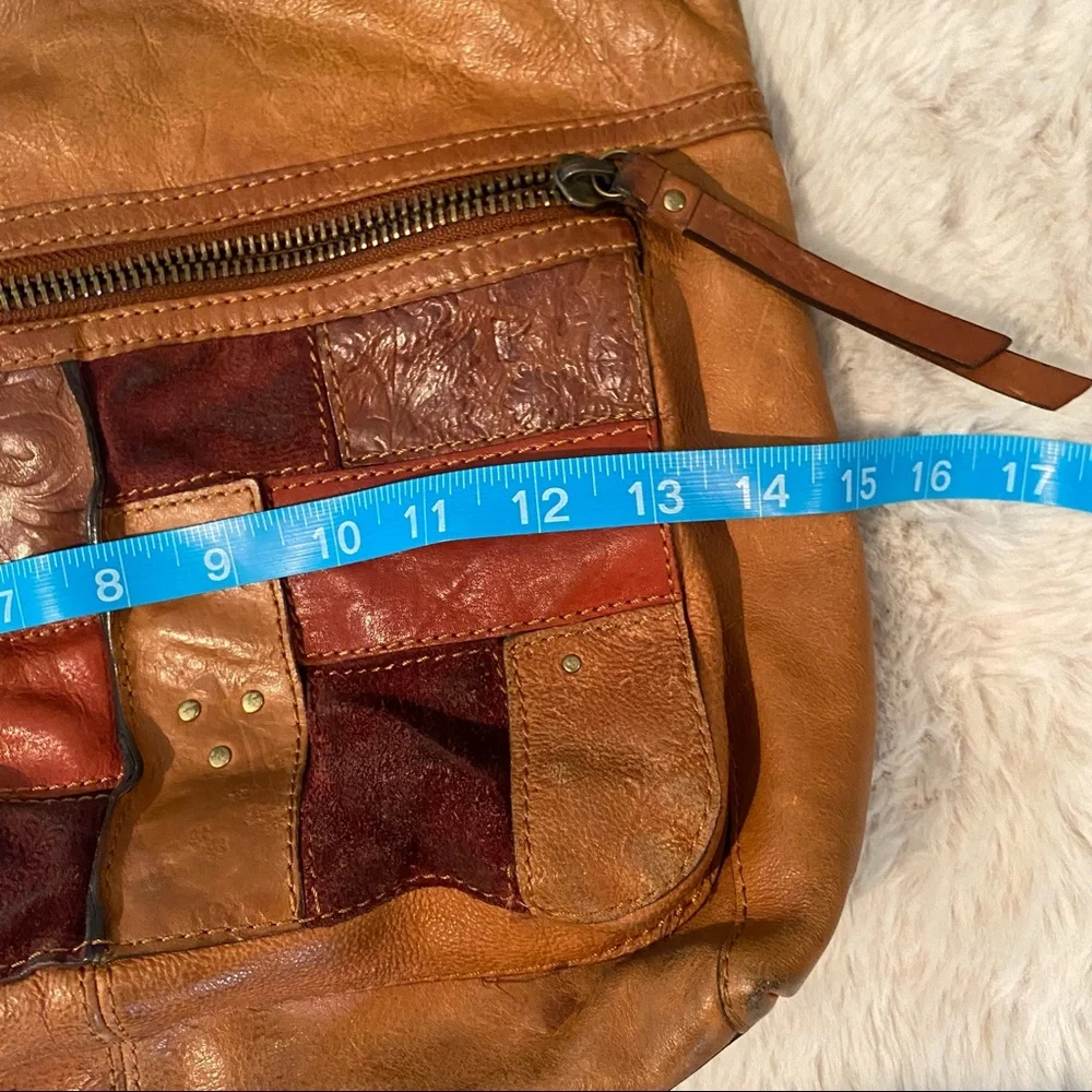 Fossil Patch Brown 100% Leather Crossbody Purse